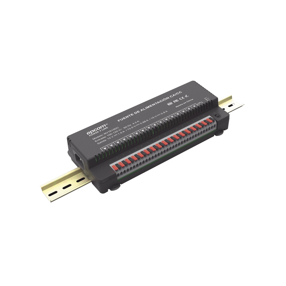 NV1615DC-AD-2-l Fuente de Poder / Para 16 Cámaras / Ajustables a 12 o 13.5 o 15 Vcc / 16 Amperes / Instalación en Pared. NV-1615.DC 3
