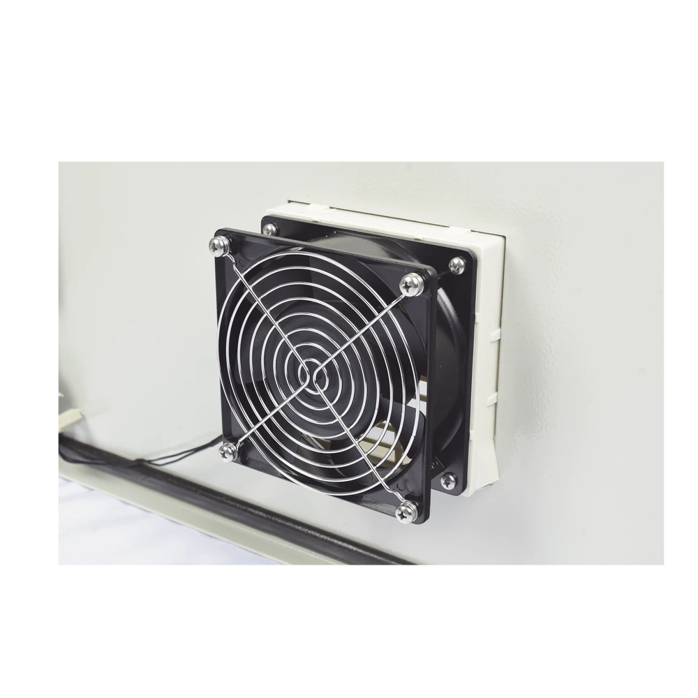 PST406025AV-AD-9-l Gabinete Ventilado de Acero IP55 Uso en Exterior (400 x 600 x 250 mm) con Placa Trasera Interior Metálica y Compuerta Inferior Atornillable. Incluye Ventilador, Ventilas, filtros, Chapas y Llave T. PST-4060-25AV 7