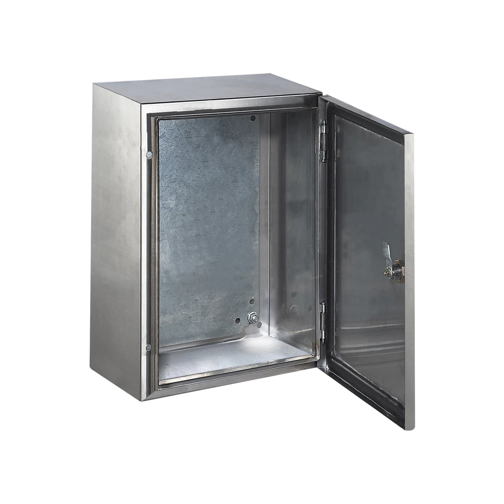 PST406025INOXB-l Gabinete de Acero Inoxidable IP66 Uso en Intemperie (400 x 600 x 250 mm) con Placa Interna Galvanizada. PST-406025-INOX-B 1
