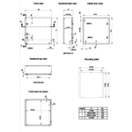 Gabinete de Acero Inoxidable 304L ASR IP66 / 600x400x210 mm (23.6x15.7x8.3 in) / 2 Cerraduras / Montaje Placa 2 mm adicional_1S400-56