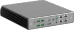 Procesador de Audio en Red | DSP | Alimentacion Poe | Entradas de audio digital AES67 | Entradas de audio analógicas | Puerto USB Type C para cámaras de video | Entrada estéreo de 3.5 mm TRS frontal_0S400-26