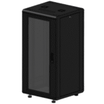 Gabinete Rackeable 19 Pulgadas / 24 Unidades / Piso / Puerta de Cristal / Acero Calibres 16-18-20 / Capacidad 750 Kg / Dimensiones 600x605x1190 mm (23.6x23.8x46.9 in) / Ventilación 120 mm / Cerradura frontal_0S400-37