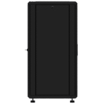 Gabinete Rackeable 19 Pulgadas / 24 Unidades / Piso / Puerta de Cristal / Acero Calibres 16-18-20 / Capacidad 750 Kg / Dimensiones 600x605x1190 mm (23.6x23.8x46.9 in) / Ventilación 120 mm / Cerradura lateral_izquierda_0S400-26