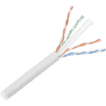 Bobina de Cable UTP de 305 Metros (1000 Pies) de Cobre, NetKey, Gris Claro, Categoría 6 (24 AWG), 1000Mbps, Riser (CMR), de 4 Pares lateral_izquierda_0S400-55