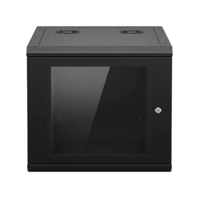 Gabinete de Pared 9U de 635 mm de Profundidad, Rack de 19 in en Acero Reforzado: Compacto y Resistente para Soluciones Profesionales
