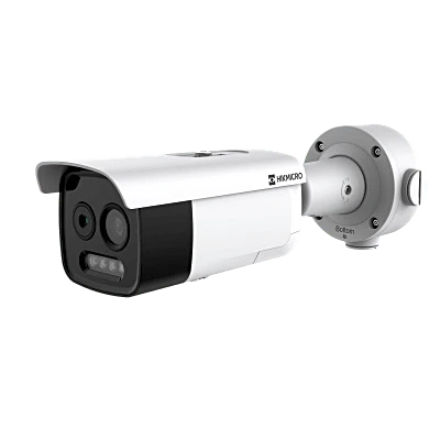 (HIKMICRO) Cámara Bala IP Bi-Espectral / Térmica (256 X 192 / 3.6 mm) + Óptica (5 MP / 4.3 mm) / IA GUANLAN / Rango: -20°C a 650°C / 2°C Tolerancia / Detección de Fuego y Humo / Alarma Visual y Audible / Dual Light