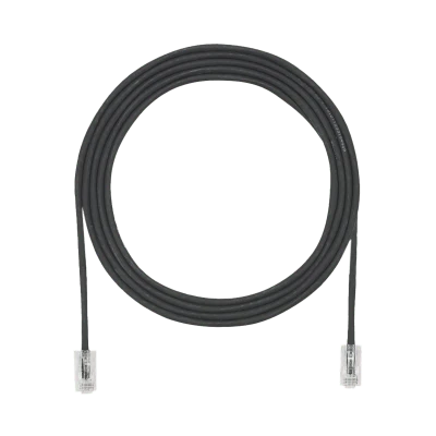 Cable de Parcheo UTP Cat6A, CM/LSZH, Diámetro Reducido (28AWG), Color Negro, 6 ft.