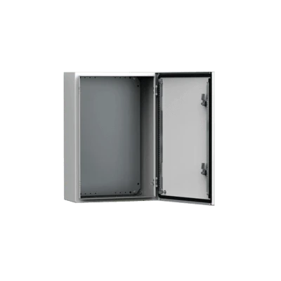Gabinete de Uso Exterior MAS 600 x 400 x 240 mm NEMA 4/12/13; IP66; IK10 de Acero Dulce 1.5 mm con Platina de Montaje Incluida Color Gris Claro