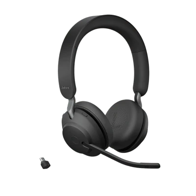 Jabra Evolve2 65, Auricular Stereo Versión MS / Dongle USB-C Link 380c / Cancelación de Ruido (26599-999-899)
