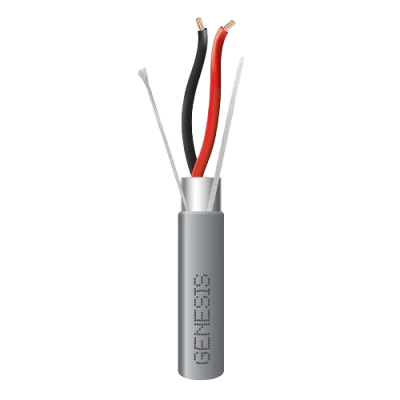 Carrete de 152 Metros (500 Pies) / Cable 2 x 18 AWG / Color Gris / Blindado / Riser / Aplicaciones de Audio Control de Acceso y Automatización
