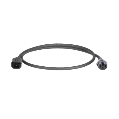 Cable de Alimentación Eléctrica Con Bloqueo Doble de Seguridad, de IEC C14 a IEC C13, 6 ft. de Largo, Color Negro, Paquete de 10 Piezas