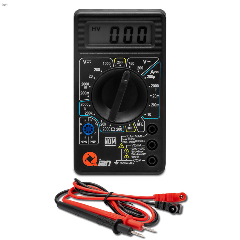 QIAN MULTIMETRO DIGITAL PANTALLA LCD DE 3 Y MEDIO DIGITOS, MUESTREO 2 VECES X SEGUNDO, BATERIA 9V NEDA O 6F22 INCLUIDOS MOD. QAD-90011 ACCQIA420_1_full