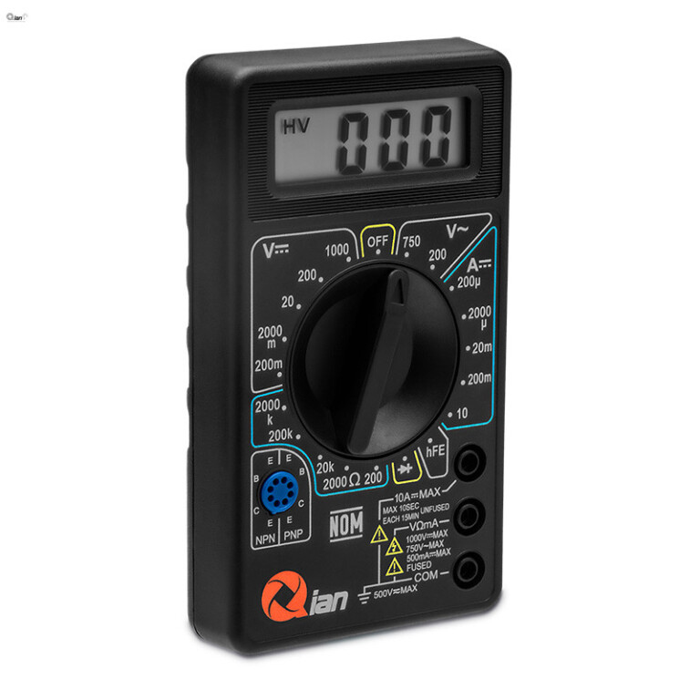 QIAN MULTIMETRO DIGITAL PANTALLA LCD DE 3 Y MEDIO DIGITOS, MUESTREO 2 VECES X SEGUNDO, BATERIA 9V NEDA O 6F22 INCLUIDOS MOD. QAD-90011 ACCQIA420_full