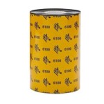 Wax/Resin Ribbon, 110mmx450m (4.33inx1476ft), 6100 (06100BK11045); Standard, 25mm (1in) core, 6/box CARZBR1670_full