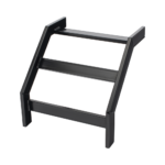 (CHCVET1X12EPK) CURVA VERTICAL EXTERIOR TUBULAR 1.5 DE PERALTE X 12 ANCHO PINTURA EPOX COLOR NEGRO, INCLUYE COPLe y tornilleria CHCVET1X12EPK-l