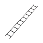 Escalera Tubular de 1.5" de Peralte y 12" de Ancho y 3.05 Metros de Largo, Pintura Epóxica Color Negro, Ideal Para Utilizarse en Centros de Datos o Cuartos de Telecomunicacionesl, incluye Coples y Tornillería CHET1X12EPK-AD-1-l