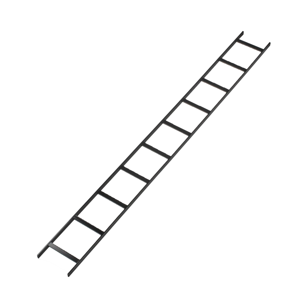 CHET1X12EPK-AD-1-l Escalera Tubular de 1.5" de Peralte y 12" de Ancho y 3.05 Metros de Largo, Pintura Epóxica Color Negro, Ideal Para Utilizarse en Centros de Datos o Cuartos de Telecomunicacionesl, incluye Coples y Tornillería CHET1X12EPK 2