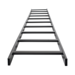 Escalera Tubular de 1.5" de Peralte y 12" de Ancho y 3.05 Metros de Largo, Pintura Epóxica Color Negro, Ideal Para Utilizarse en Centros de Datos o Cuartos de Telecomunicacionesl, incluye Coples y Tornillería CHET1X12EPK-l
