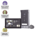 Video Portero Conexión a 2 Hilos Entre Monitor y Frente de Calle / Wi-Fi 6 Dual Band 2.4 y 5GHz con Cámara 4K / Reconocimiento de Venas de Palma / Reconocimiento Facial / Visión Nocturna en Color / IP65 Exterior Con Protección CSHP7PRO-l