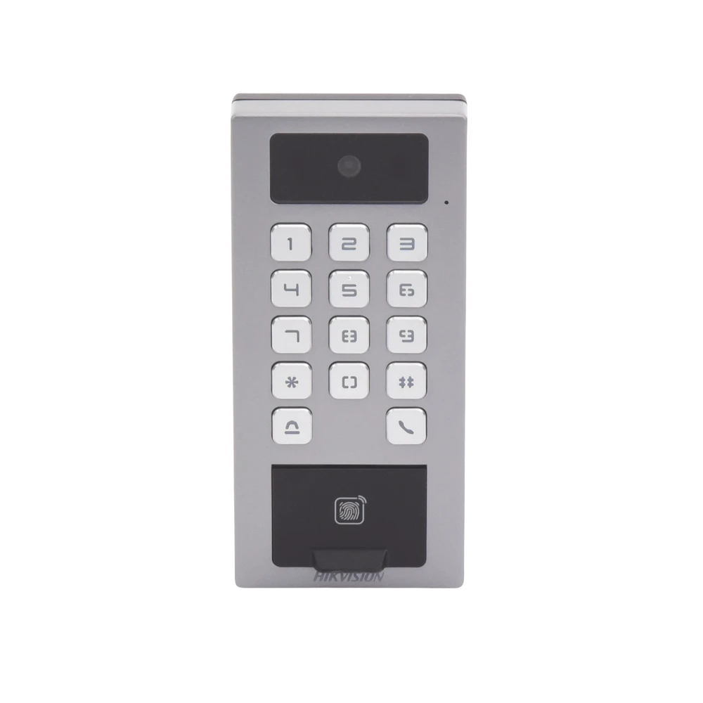 DSK1T502DBFWXCE1-LAT-IZQ-l (PoE / 2 Relays) Terminal de Control de Acceso / Videoportero Multiapartamento Llamada a App / Teclado / Exterior Antivandálico IP65 & IK09 / Huella, Tarjeta, Código QR, PIN o App Hik-Connect / Cámara 2 MP compatible con NVRs DS-K1T502DBFWX-C-E1 3