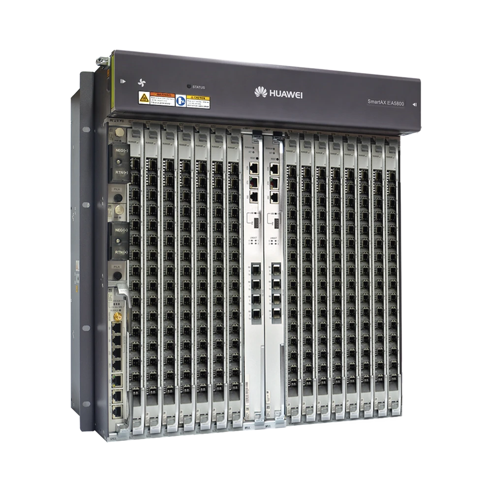 EA5800X15-AD-1-l OLT GPON OptiXAccess Carrier Class con 1 tarjeta de 16 puertos GPON, 15 ranuras, 2 Fuentes de alimentación DC, 11 UR EA5800-X15 2