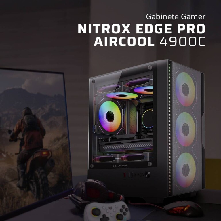 Gabinete Gamer Mini Torre NITROX EDGE PRO AIRCOOL 4900C GABBLR1160_2_full
