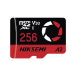 Memoria MicroSDXC / 256 GB / Clase 10 U3 V30 / Lectura 180 MB/s / Escritura 150 MB/s / Certificación A2 / TLC NAND HSTFE3_256G-l