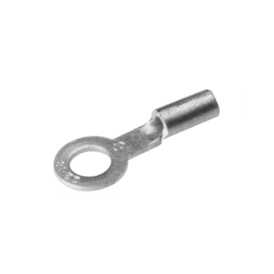 Terminal de Ojillo / Calibre 12-10 AWG / Tornillo 3/8" (10 mm) / Barril Largo / Galvanizado Electrolítico