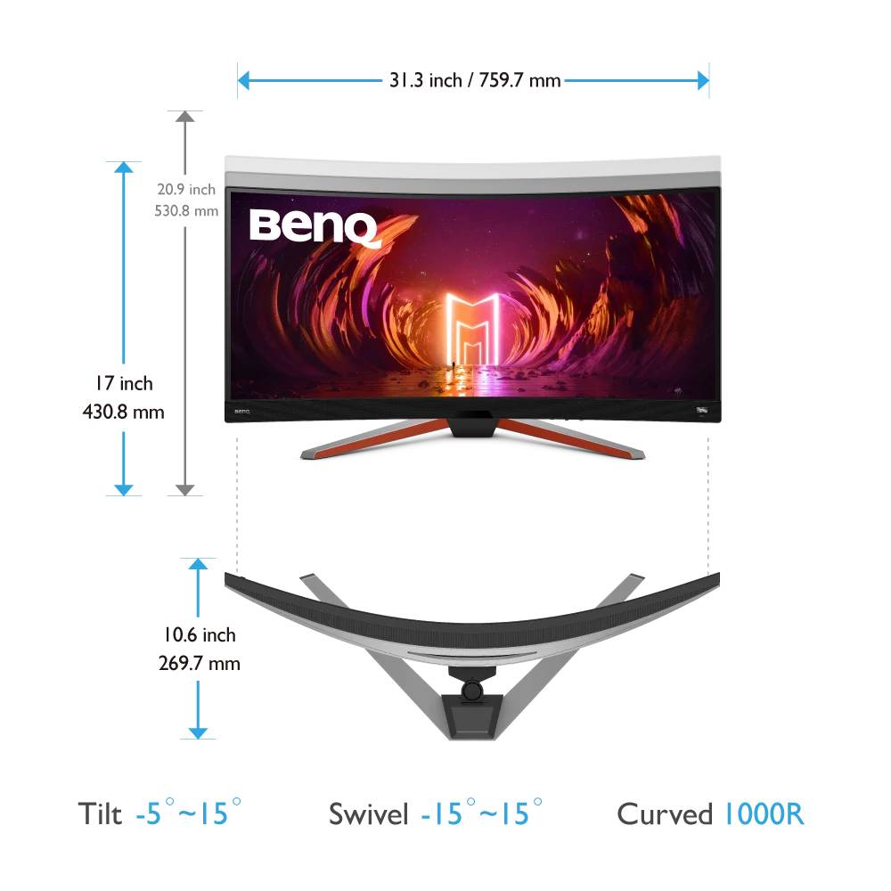 MONBNQ1350_3_full Monitor BENQ EX3410R , 34 pulgadas, 350 cd / m², 3440 x 1440 Pixeles, 1 ms, LED 9H.LKKLA.TBA 4