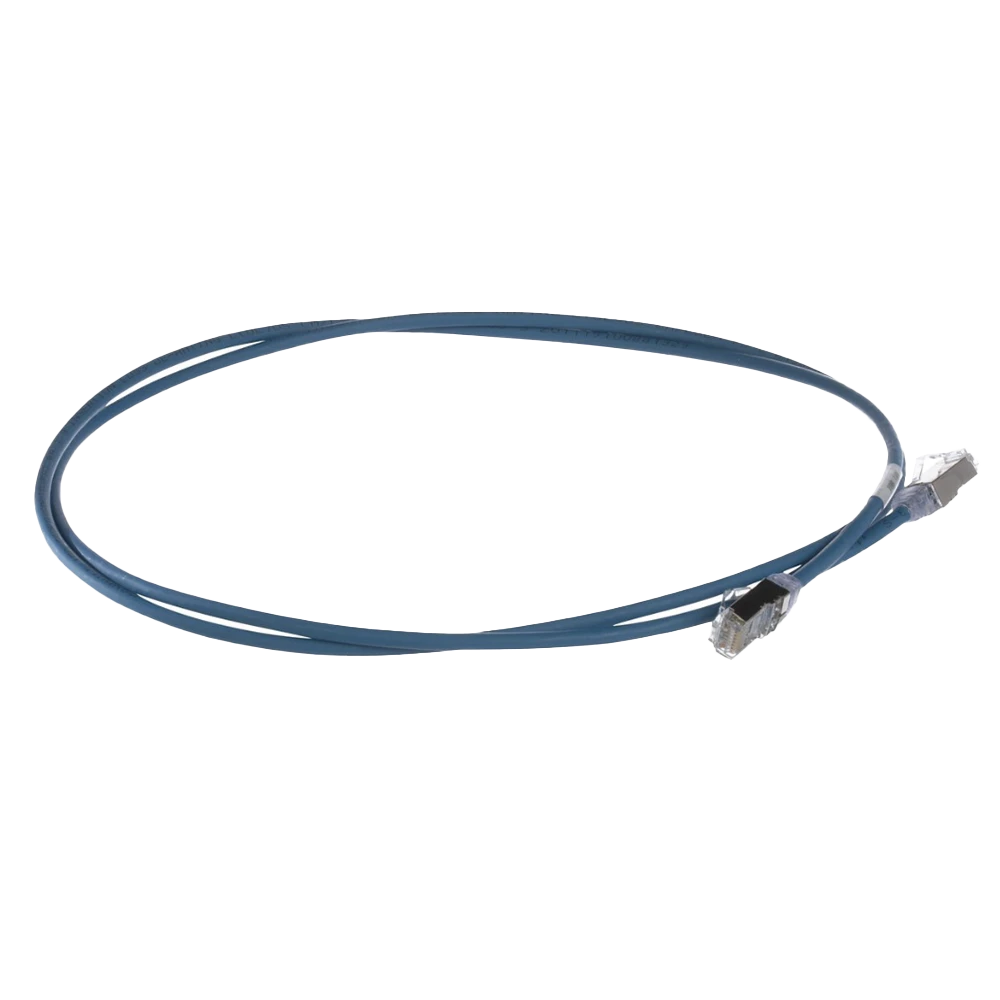 STP28X3MBU-AD-3-l Patch Cord Cat6A, Diametro Reducido 28 AWG, Blindado S/FTP, CM/LS0H, 3 Metros, Color Azul STP28X3MBU 4