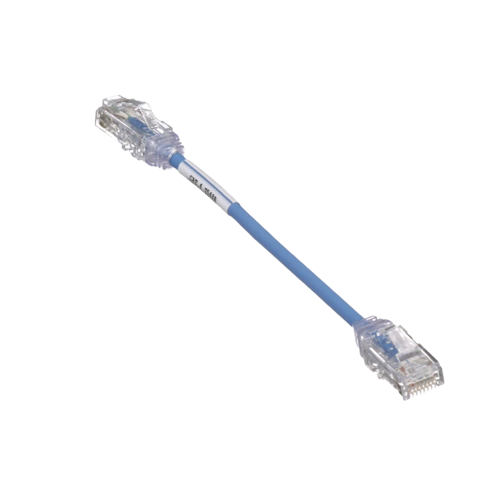 UTP28SP6INBU-AD-1-l Cable de Parcheo TX6, UTP Cat6, Diámetro Reducido (28AWG), Color Azul, 15.2 cm (6 pulgadas) UTP28SP6INBU 2