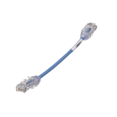 Cable de Parcheo TX6, UTP Cat6, Diámetro Reducido (28AWG), Color Azul, 15.2 cm (6 pulgadas)