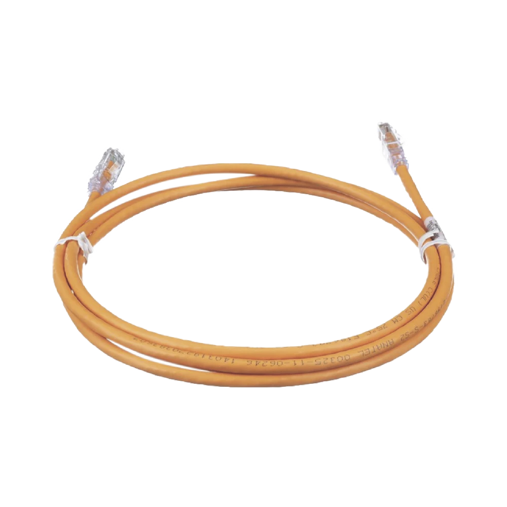 UTPSP3ORY-AD-3-l Cable de Parcheo TX6, UTP Cat6, 24 AWG, CM, Color Naranja, 0.91 Metros (3 Pies) UTPSP3ORY 4