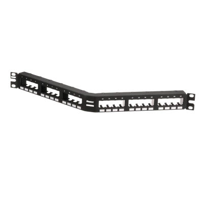adicional_1S400-97 Panel de Parcheo Modular Mini-Com (Sin Conectores), Angulado, Sin Blindaje, Con Números Pre-Impresos, de 24 Puertos, 1UR CPPA24FMWBLY 3