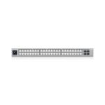 Switch PoE Capa 3 / 48 Puertos PoE+++ / 32 × 10 GbE + 16 × 2.5 GbE / 4 × SFP28 25 G / 1080 W / 920 Gbps Switching / 1U Rack frontal_0S400-90