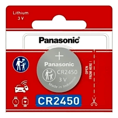 lateral_izquierda_0S400-15 Batería de Litio tipo Moneda 3V / CR2450/ 1pza ( Batería no recargable ) CR2450PL 3