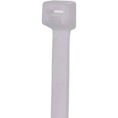 Cincho de Nylon 6.6 Pan-Ty, 206mm largo x 7.6mm ancho, Color Negro, Exterior Resistente a Rayos UV, Paquete de 50pz