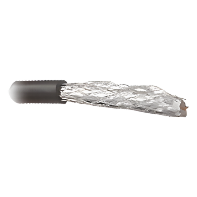 Cable Coaxial 75 Ohm con Blindaje de Cinta de Poliester Aluminizado y 40% de Malla de Aluminio 95%, Aislamiento de Polietileno Espumado.