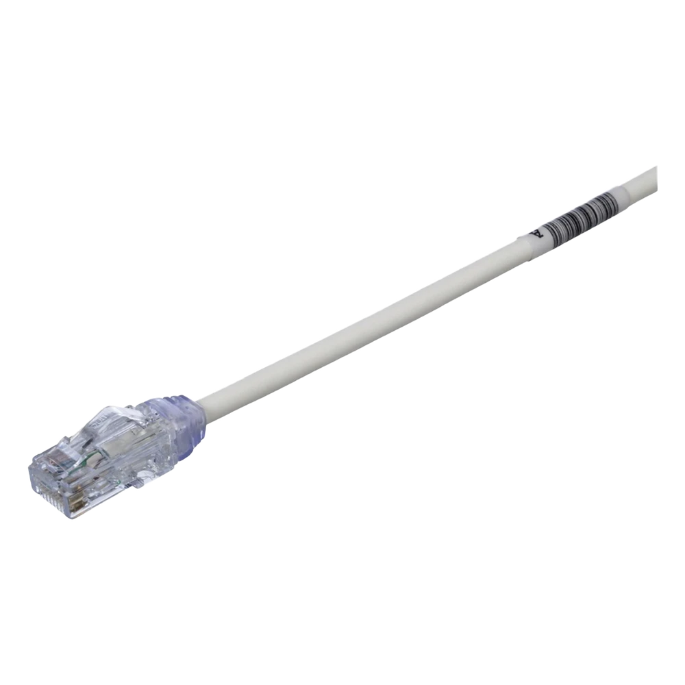 portada_0S1000-117 Cable de Parcheo UTP Cat6A, CM/LSZH, Diámetro Reducido (28AWG), Color Blanco Mate, 0.3 Metros (1 Pie) UTP28X1 1
