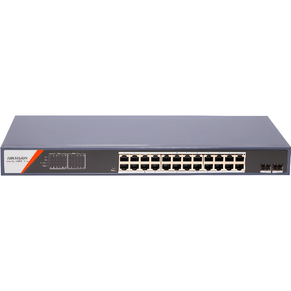 portada_0S1000-148 Switch Gigabit PoE+ / Administrable / 24 Puertos 1000 Mbps PoE+ / 2 Puertos SFP / Configuración Remota desde Hik-PartnerPro / PoE Extendido 250 Metros / 370 Watts DS-3E1526P-SI-24P2F 1