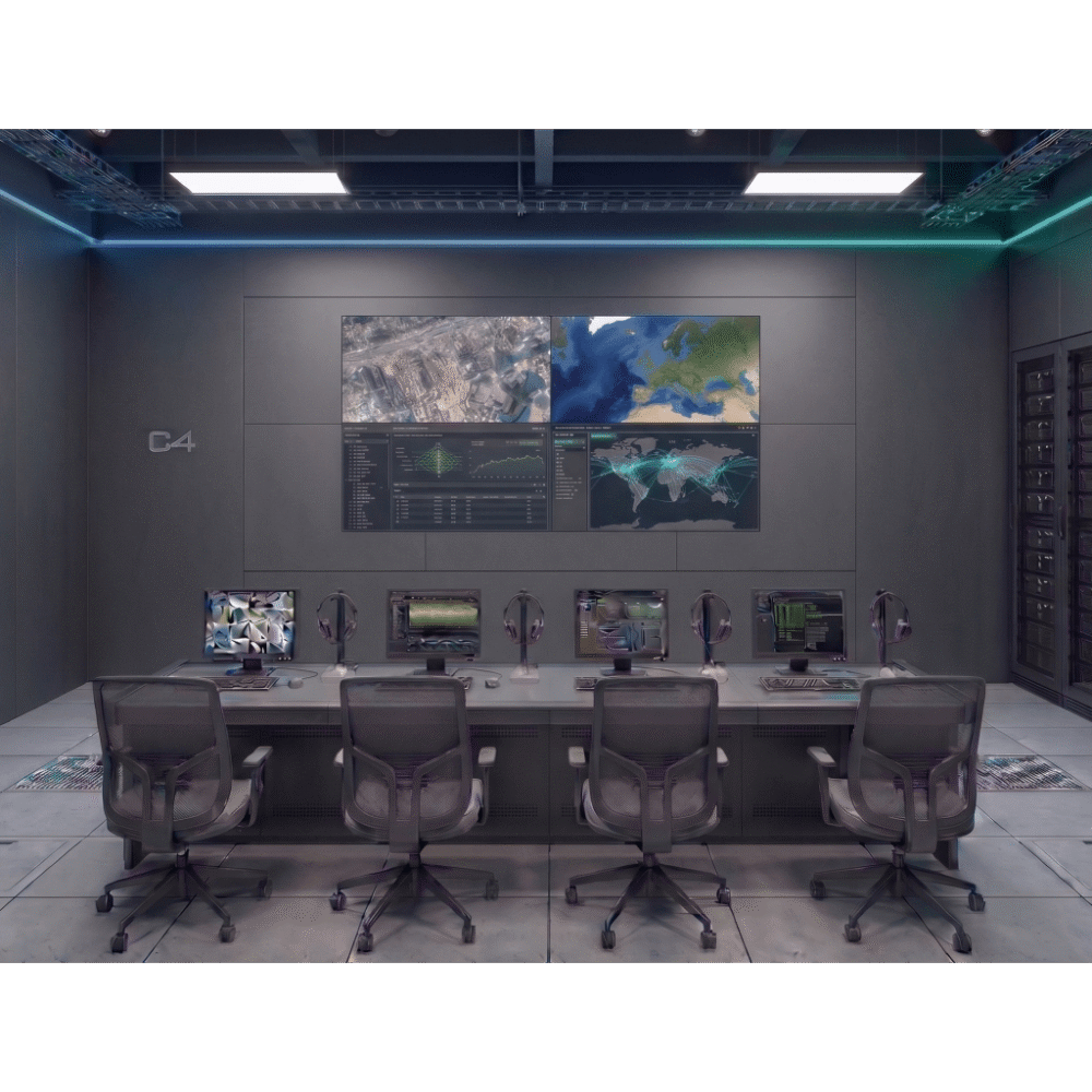 Kit Videowall 2x2 / 4 Pantallas 55" Full HD / Decodificador 16CH 4K / Montaje de Pared / Hikvision DS-VW2X20B55/WM 1