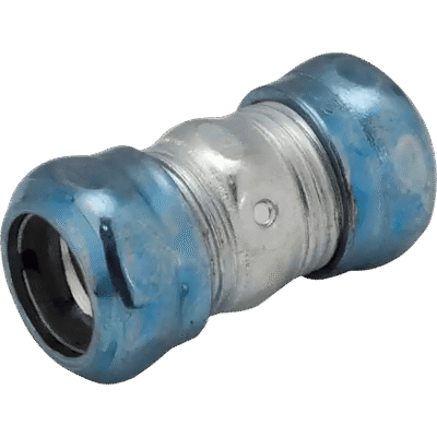 Cople Compresión Hermético de Acero Galvanizado para Pared Delgada de 1 1/4" .