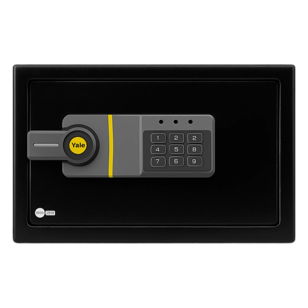 portada_0S1000-69 Caja Fuerte Electrónica Residencial / Sistema de Apertura por Código 3-8 Dígitos / Llave de Emergencia / Bloqueo de Seguridad 5 Minutos / Indicadores LED / Alimentación 4 Pilas AA / Garantía 1 Año MX86975 1
