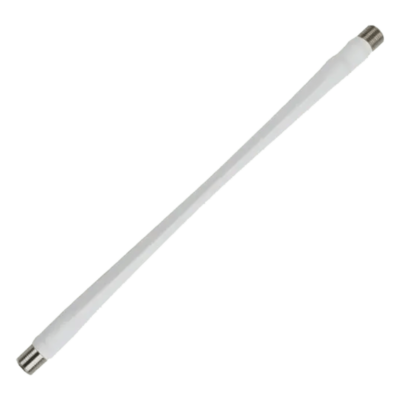 Jumper Coaxial Delgado Color Blanco de 25.4 Centímetros (10 Pulgadas) de Longitud y Conectores F Hembra en Ambos Extremos. 75 Ohm de Impedancia.