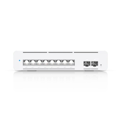 Switch PoE++ Capa 3 / 8 Puertos 10GbE / 2 Puertos SFP+ / PoE 155 W / Etherlighting™ / 200 Gbps