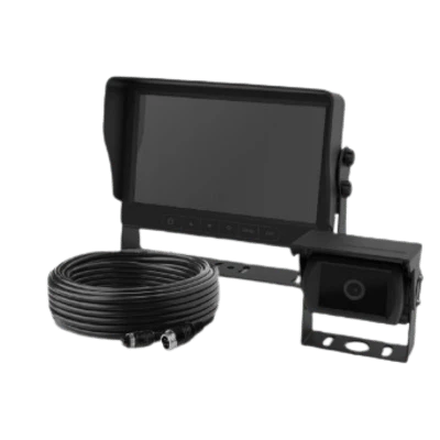 Sistema de Cámara de Reversa con IA / HD 720p / Detección de Peatones y Vehículos / Visión Nocturna IR / Monitor Táctil / Expandible a 2 Cámaras