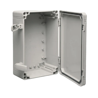 Gabinete QLine I Tipo 4X / 200 x 200 x 180 mm (7.87 x 7.09 x 7.09 in) / ABS / IP66 / Tapa Opaca con Tornillos / Montaje 180 x 180 mm / Gris RAL 7035