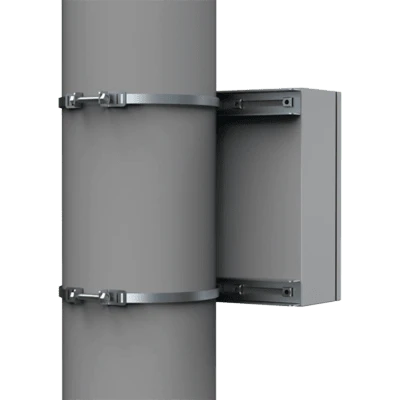 Kit de Fijación para Postes / Enclosure Pole Fixation / Acero Galvanizado / Carga Máxima 900 N / Diámetro Poste 80-250 mm (3.15-9.84 in) / 2 Perfiles + Accesorios / Largo 496 mm