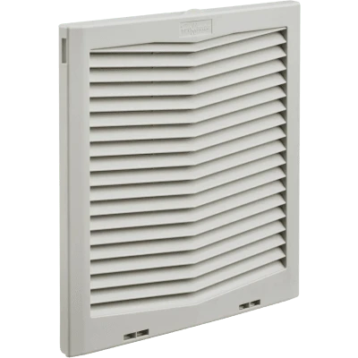 Rejilla de Escape para Ventilador con Filtro HG / Protección IP54 / Compatible con Ventiladores HF13 de 13 in (325 mm) / De Plástico / Color Gris Claro