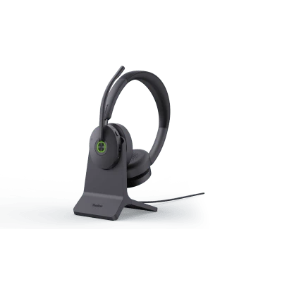 Diadema Bluetooth Yealink BH74 con Cancelación Activa de Ruido Híbrida, Base de Carga y Tecnología Acoustic Shield 3.0.
